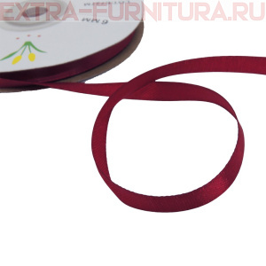 Лента атласная  6 мм  цв.067 вишня рул. 27,42м