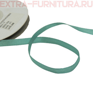 Лента атласная  6 мм  цв.111 светло-зеленый рул. 27,42м