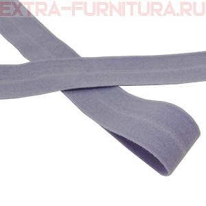 Резинка окантовочная 20мм цв.166 сиреневый, матовая уп. 50м