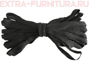 Резинка плетельная шир. 10 мм,  чёрная (уп.-100м)