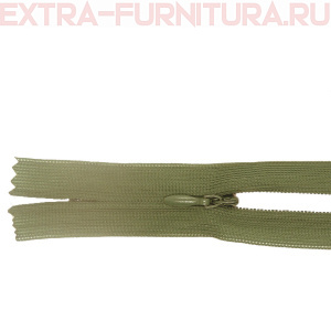 Молния потайная № 3, 50 см, цв. 324 светлый хаки п/э пл.9,3 гр/м