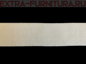 Резинка вязаная, 50мм (+/-3мм), цв.белый (уп.-50м*7 уп) Б