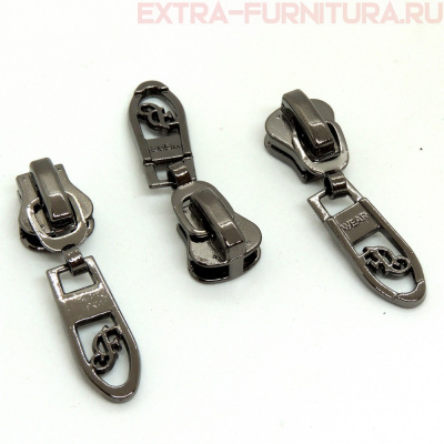 Бегунок декоративный автомат ТР5 черный никель № 3 (уп. 50 шт.)