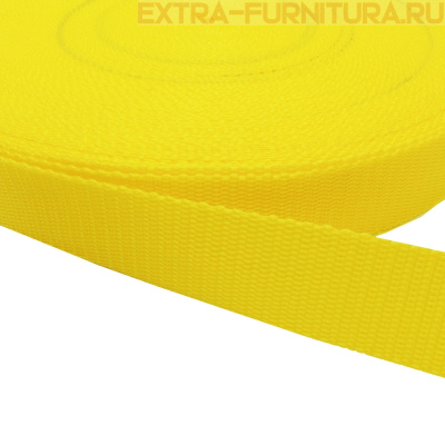 Стропа шир.30мм, цв.желтый 110, уп.50м, пл.15 гр/м А