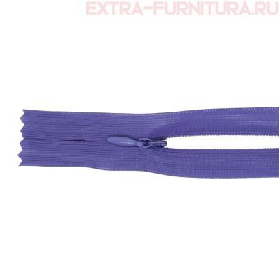 Молния потайная № 3, 50 см, цв. 171 сиреневый п/э пл.9,3 гр/м