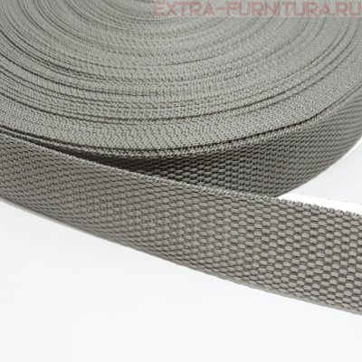 Стропа шир.30мм, цв.600 серебро, уп.50м, пл. 11,7 гр/м 