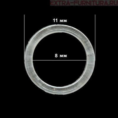 Кольцо для бюстгальтера,пластик, арт.TBY-12667, диам.8мм цв. прозрачный, уп.100шт