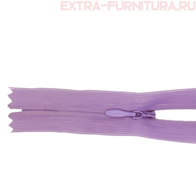 Молния потайная № 3, 50 см, цв. 172 светло-сиреневый п/э пл.9,3 гр/м