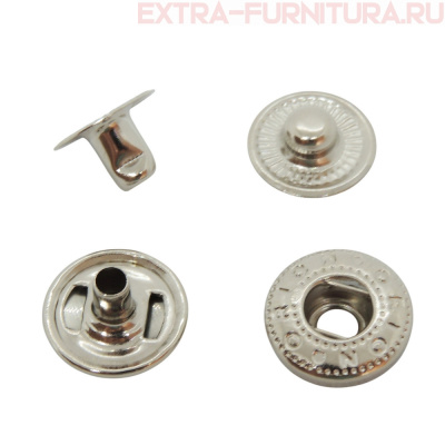 Кнопка "Альфа" 15 мм, цв.никель, (уп.1000шт) A