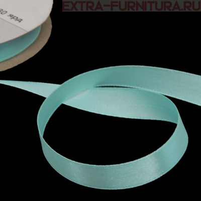 Лента атласная 12 мм цв. 143 светло-бирюзовый рул. 27,42м