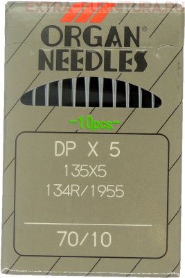 Иглы Organ для прямострочных машин с толстой колбой (DP*5/70) ПШМ № 70, уп.10шт.