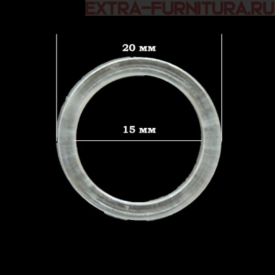 Кольцо для бюстгальтера,пластик, арт.TBY-82604, диам.15мм цв. прозрачный, уп.100шт