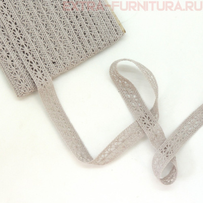 Тесьма вязаная арт.15.01.099 шир.15мм, цв.25 светло-серый, уп.10м