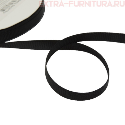 Лента репсовая Magic4Hobby шир. 6 мм цв.030 черный, уп.22,86м (+/-1м)